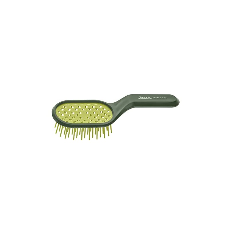 Janeke Curvy Vented Pneumatic Brush Lime Bag