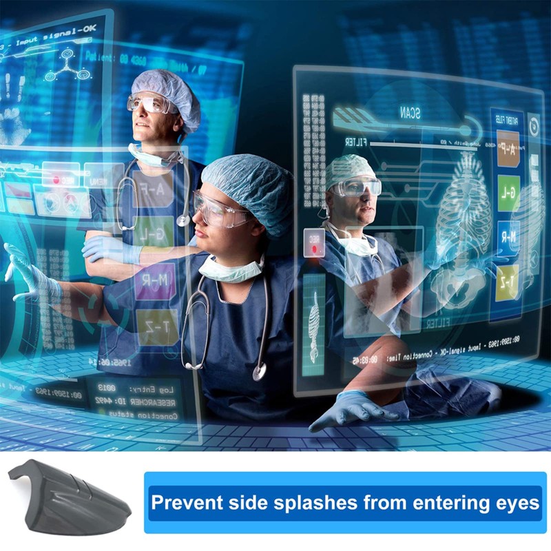 KONEWONG 2 Pairs Safety Glasses Side Shields, Slip on Side