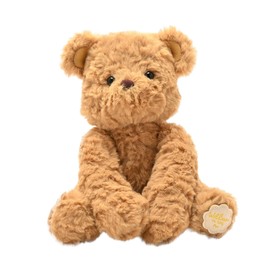 The Softies - William The Brown Teddy Bear Sitting Plush Cuddly Toy - Perfect Soft Present for Kids & Children/Cuddle & Play - 0 to 3 Years - H: 23cm x W: 22cm.