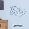 A4 'Cute Dragon' Wall Stencil/Template (WS00041549)