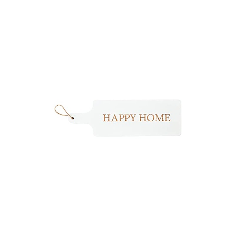 Mud Pie Happy Home Board, 18" x 6", White