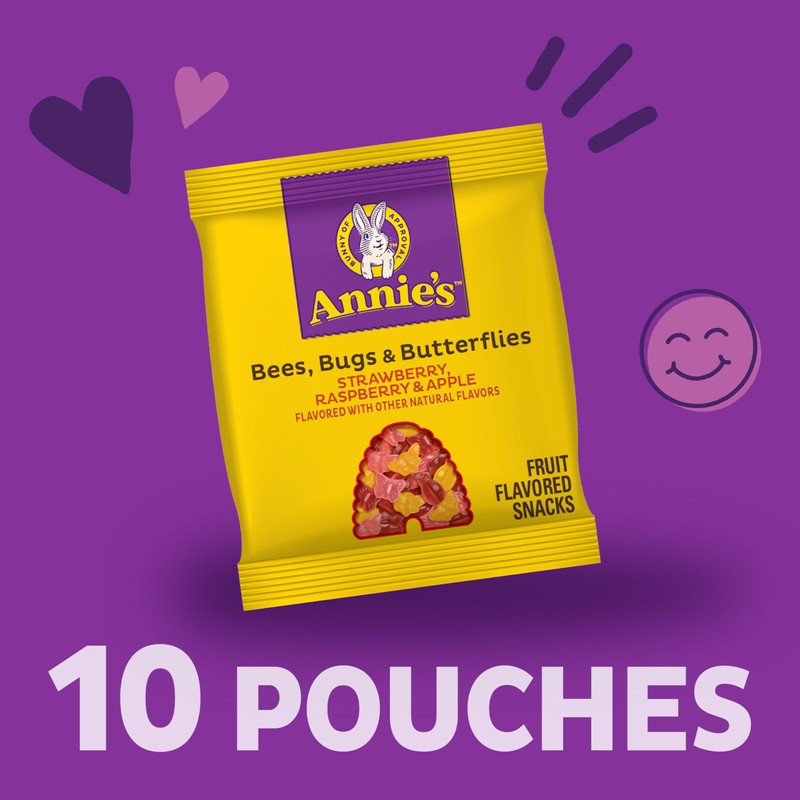 Annie's Organic Bees, Bugs, and Butterflies Fruit Flavored Snacks, 10