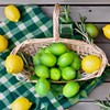 Fake Limes Artificial Lemons with Leaves Fake Fruit Lemon Decorations