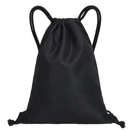 ZningEsxi Drawstring Backpack Bulk String Bag Water Pocket Gym Sports Travel Sackpack Portable Swim String Sack Storage Pocket(Black)