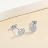 Deyanse Silver Studs Earrings for Women, 925 Sterling Silver Heart