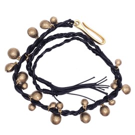 TUOREN Cymbal Bells Jingle Tambourine Jingle Effect for Hi-hat Crashes Rides and Stacks Brass Bells Vintage Bells and Durable Braided Rope