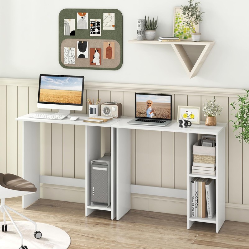 IFANNY Computer Desk, 31.5’’ Writing Desk with Storage Shelves, Kids