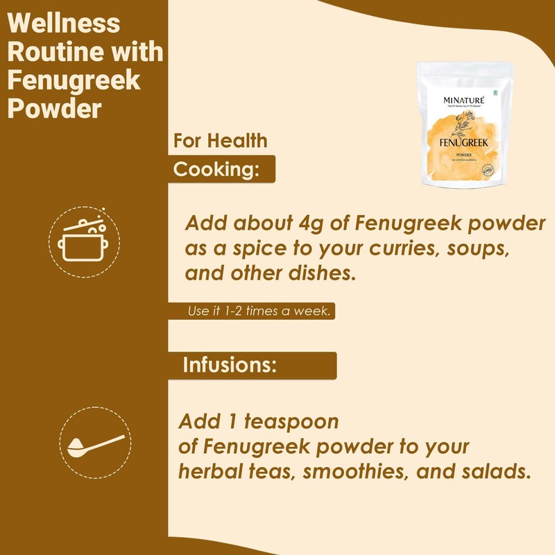Mi Nature Fenugreek Powder - 100% Natural Trigonella Foenum Seeds