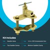EZ-FLO 1/4 Inch (OD) Self Tapping Saddle Valve, Brass, 65801LF