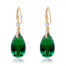 Austrian Crystal Teardrop Dangle Drop Earrings for Women