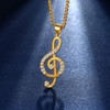 beautlace Women's Musical Note Necklaces/Stud Earrings 18K Glod Plated Treble