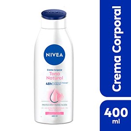 NIVEA Crema Corporal Humectante Tono Natural (400 ml) - 48 Horas de Humectacin Profunda con Filtros UVAUVB y Activo Bio-aclarante - Para Todo Tipo de 