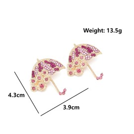 Umbrella Earrings, Colorful Umbrella Dangle Earrings for Women, Bohemian Flower Umbrella Vacation Earrings for Ladies, Cute Floral Umbrella Statement Earrings Summer Boho Jewelry (Purple)