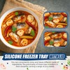 Nuogo 8 Pcs 1 Cup Silicone Freezer Containers with Lid