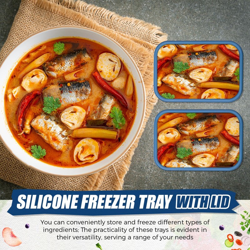 Nuogo 8 Pcs 1 Cup Silicone Freezer Containers with Lid