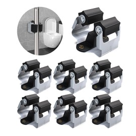 3-H 6 Pack Mop and Broom Holder Big Size Hanging 1 KG Extra,Broom Holder Wall Mount for Hanging and Organizing Shove Rake Yard Tools in Kitchen Shed Laundry Room Bathroom Garden(black)