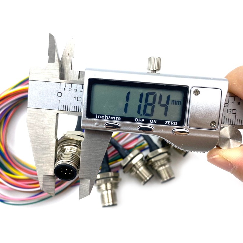 5Pcs 1.64ft M12 8 Pin A Code Male Connector Cable,