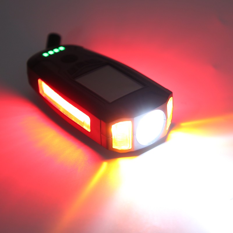 USB Bicycle Flashlight LED Computer Horn Light Bike Front Light