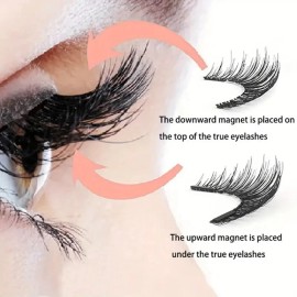 Unbranded Magnetic Eyelash Kit 4 Pairs | Glue-Free | Reusable | Natural to Glam Looks