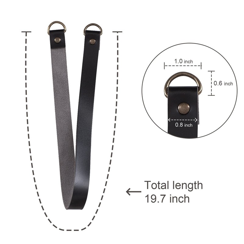 Home Queen Black Leather Curtain Tie Backs, Outdoor Drape Holder