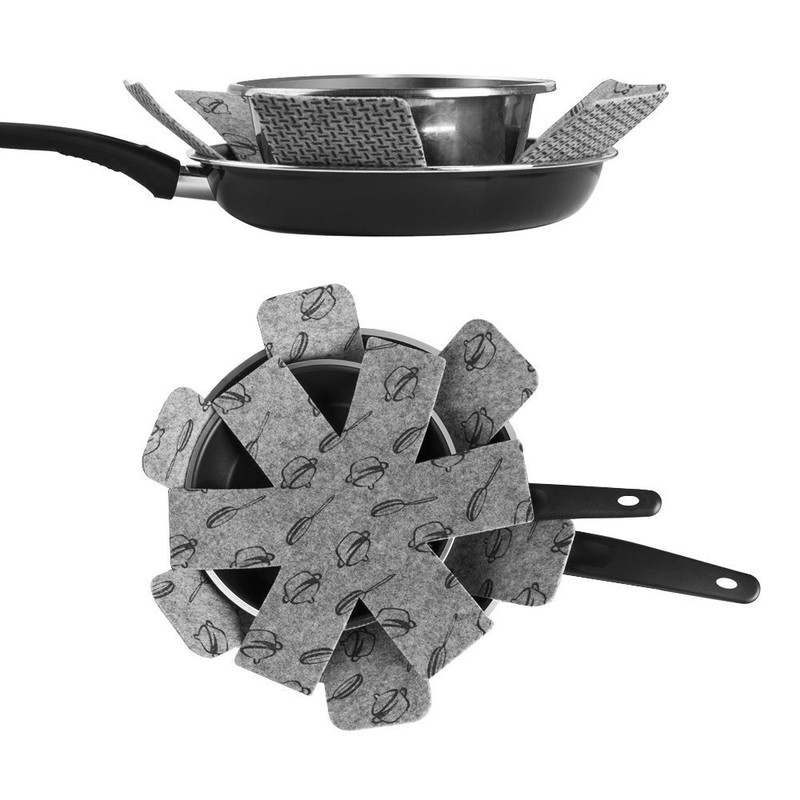 Pan Protectors 9 Pcs, Non-Slip Pot Protectors Separators Stoves and