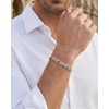 LuxGoth Stainless Steel Figaro Link Chain Bracelet Diamond-Cut Figaro Chain