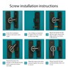 NIYATA 5 Pcs Black Illuminated 90 Degree Door Hook Lock