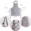 Kitchen Apron for Women, Adjustable Cooking Apron with Two Large