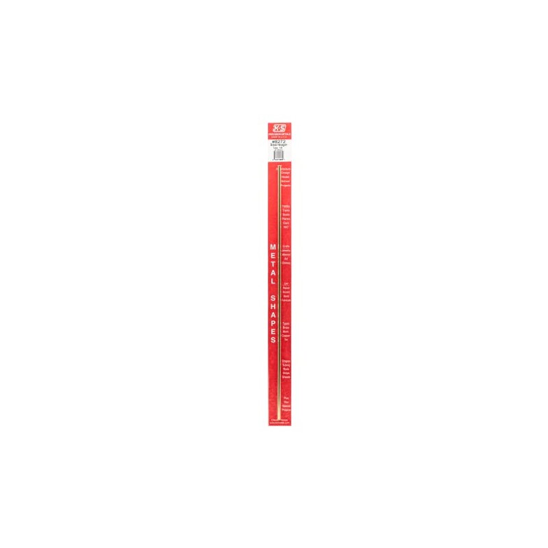 K&S Precision Metals Hexagonal Brass Tube 8272 – 1/8" OD