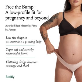 Bodily Under the Belly Pany, Low-Rise Maternity, Postpartum & Pregnancy Underwear, Soft, Stretchy & Comfortable for Transformations of Pregnancy
