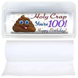 Happy Birthday Mini Toilet Paper | Great Gag Gift | Cute Party Favor | Useful Gift Idea | Holy Crap Humor (3-Pack) (098 Holy Crap 100th Birthday)