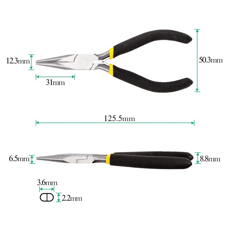 SPEEDWOX Long Nose Pliers 5 Inches Mini Fine Pliers for