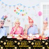 HFBOBP 2 Pack 60th Birthday Tablecloths,54 x 108 inch Disposable