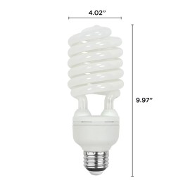 Satco S7398 85T5/41 Spiral Compact Fluorescent 85W 120V T5 Medium E26 4100K Cool White