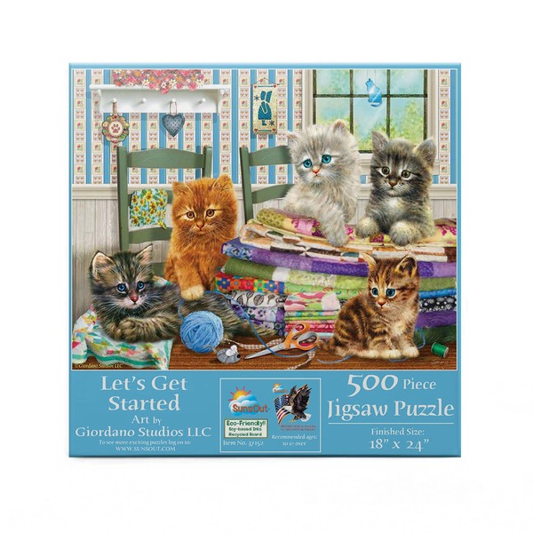SUNSOUT INC - Let's Get Started - 500 pc Jigsaw Puzzle by Artist: Giordano Studios - Finished Size 18" x 24" - MPN# 37152