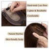 MY-LADY Human Hair Toppers for Women Real Remy Hair 130%