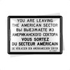 You Are Leaving US (Berlin) mini-sign/metal postcard