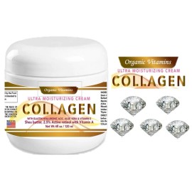 COLÁGENO CREMA día/noche para la piel crema rejuvenecedora antienvejecimiento frasco de 4 oz