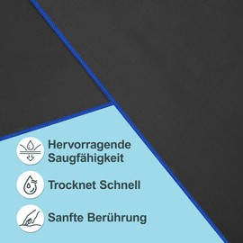 Jokisa Fitness Towel Set of 2, 120 x 50 cm Gym Towel with Zip Pocket, Microfibre Sports Towel Gym Compact & Quick Drying for Training, Camping, Travel, Beach (Grey)