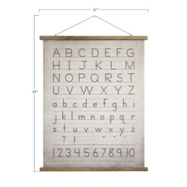 Creative Co-Op Alphabet & Numbers Wall Décor