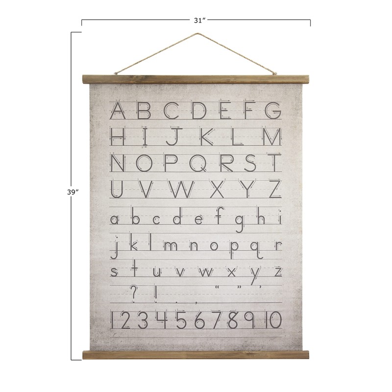 Creative Co-Op Alphabet & Numbers Wall Décor