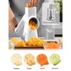 GDL Rotary Cheese Grater,Vegetable Grater for Kitchen with Three Interchangeable