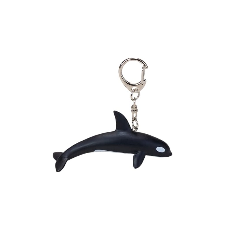 Mojo 387604 Animal Figure Keychain Orca, Black