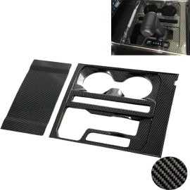 Cobra-Tek Carbon Fiber Look Shifter Console Cup Holder Cover For Ford F150 2021–2024
