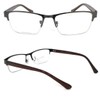 Metal Rectangular Progressive Clear Lens No Line Reading Glasses Tri-Focal