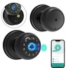 Agletseen 4-in-1 Smart Lock, Fingerprint Keyless Entry Door Knob With