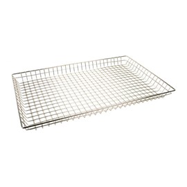 TrueCraftware- 16" x 26” Rectangular Wire Pastry Doughnut Basket Nickel Plated- Wire Serving Tray Bread Serving Basket for Pastry Doughnut Bagel Sourdough Bread Pantry and Fruit