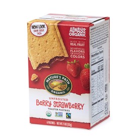 Nature's Path Organic Unfrosted Berry Strawberry Toaster Pastries, 11 Ounce (Pack of 12), Non-GMO, Made with Real Fruit