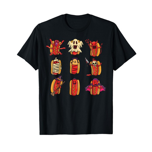 Halloween Summer Hotdog Ghost Summerween Halloweiner Spooky T-Shirt