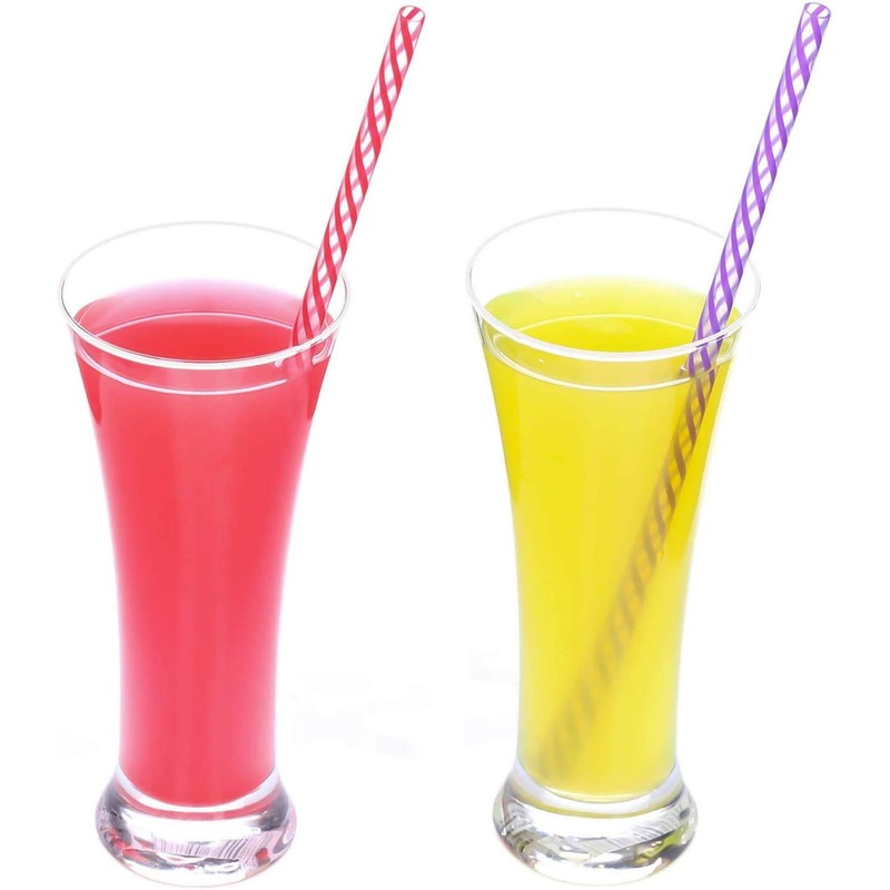 Dakoufish 12 Piece 12 Inch Reusable Plastic Thick Drinking Straws